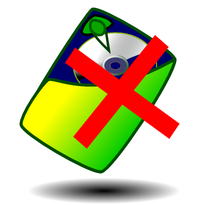 Download free red cross computer disk icon